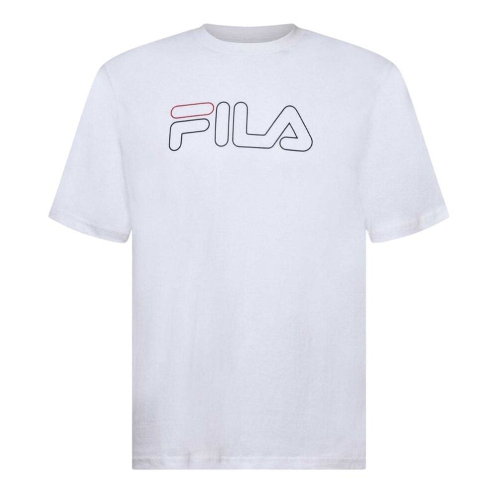 Fila Mens Harrison Logo Cotton T-Shirt / White